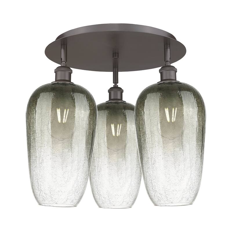 Innovations Lighting Endless Possibilities Ballston - Brookhaven Flute - 3 Light 19" Flush Mount