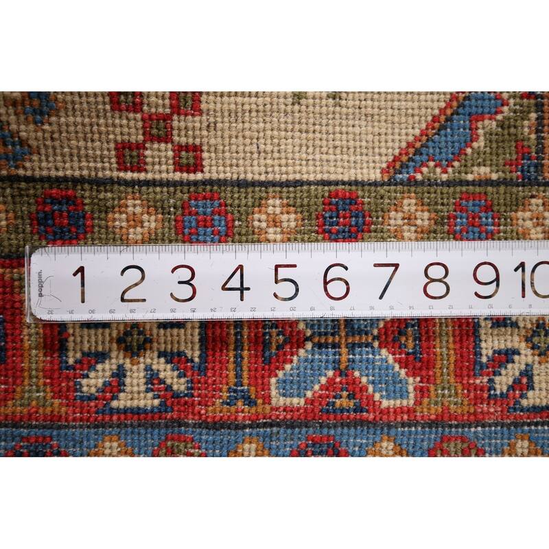 Handmade Kazak Oriental Accent Rug Handmade Wool Carpet - 3'2" x 5'1"