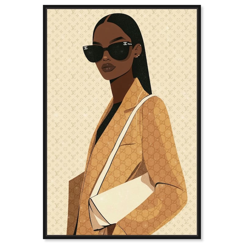 Elegant Coat Gal Canvas by Art Remedy - Black - 24" x 36"