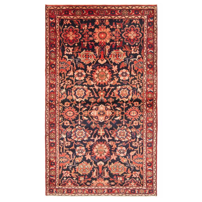 ECARPETGALLERY Hand-knotted Anadol Navy Wool Rug - 4'0 x 6'11