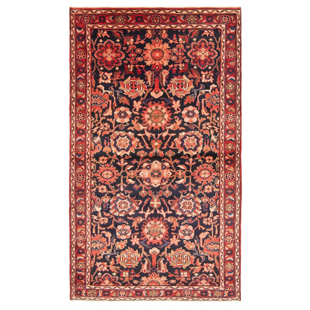 ECARPETGALLERY Hand-knotted Anadol Navy Wool Rug - 4'0 x 6'11