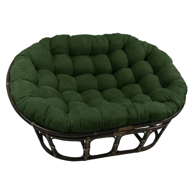 Microsuede Indoor Double Papasan Cushion (Cushion Only) - 78 x 58 - Hunter Green