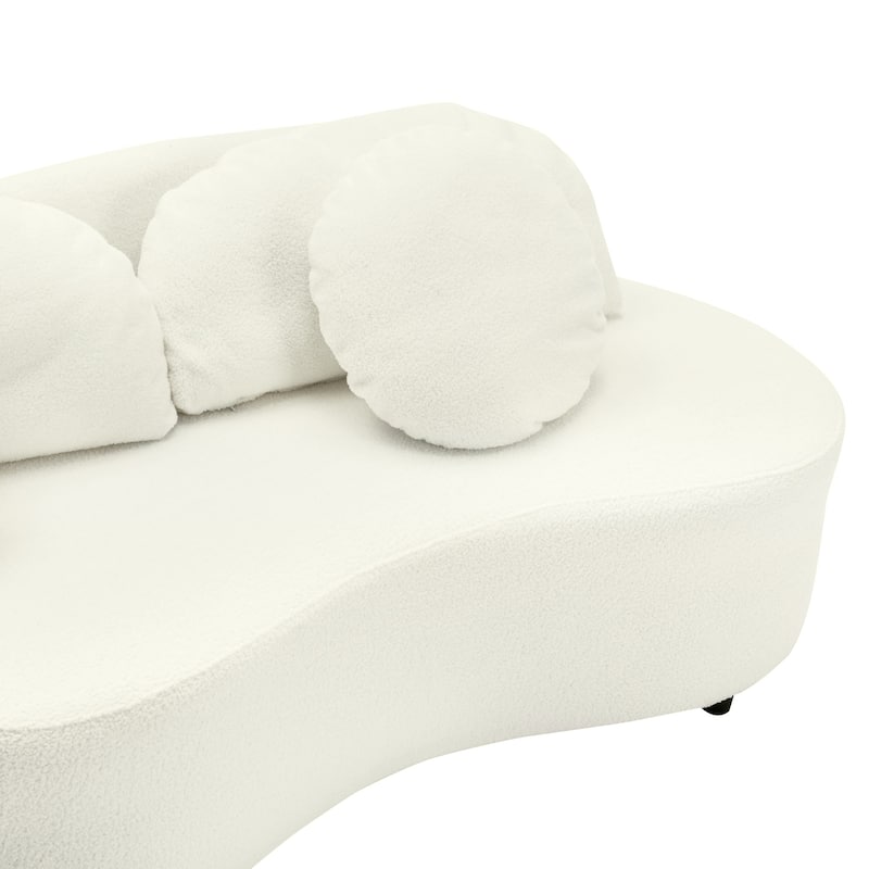 103.5" Foam 3-Seater Sofa with High-Density Foam Cushions, 3 Pillows