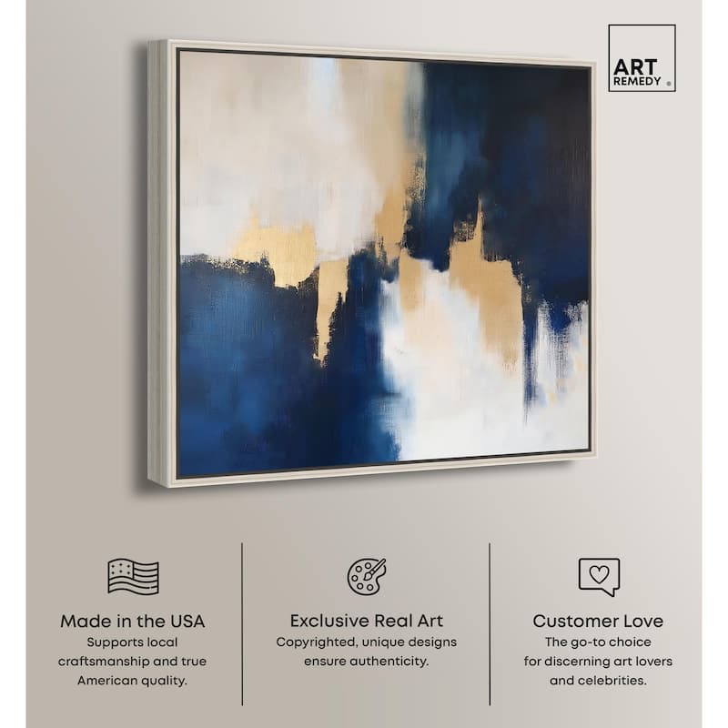 Indigo Aurelian Canvas by Art Remedy