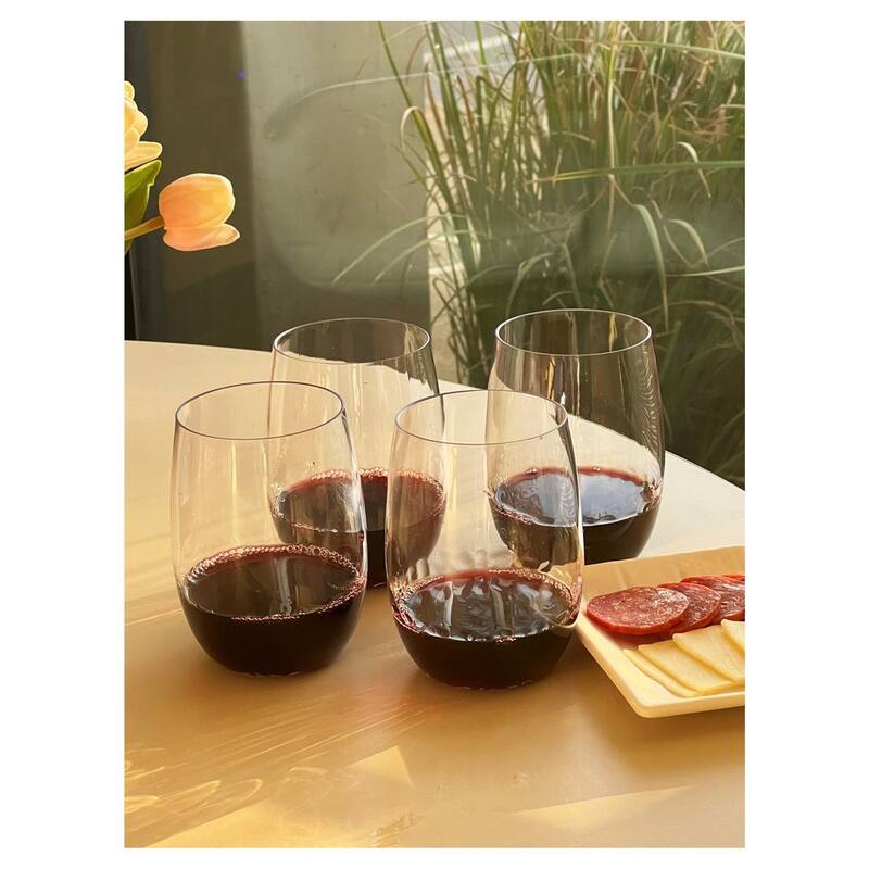 Plastic Wine Glasses Set of 4