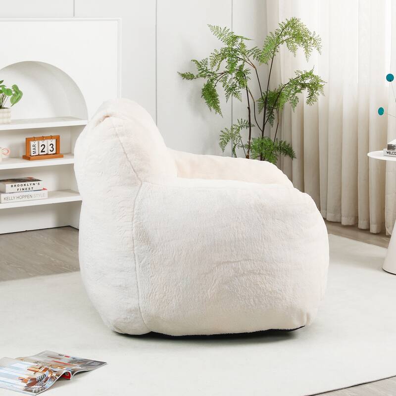 Bean Bag Chair, Bean Bag Sofa Chair with Armrests Stuffed High-Density Foam, Lazy Sofa Comfy Chairs BeanBag Chair for Adults