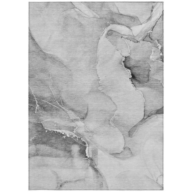 Lalu Artistic Abstract Weather Resistant Classic Meets Modern Outdoor Rug