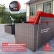 preview thumbnail 67 of 125, Kullavik 13 Pieces Outdoor Patio Furniture Set with Fire Pit Table w/ Wide Armrests