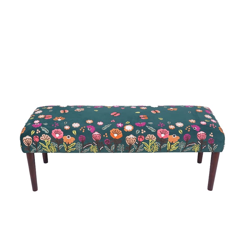 Nico Upholstered Accent Bench Indoor Entryway Bench by Sevita - 47" L x 16" W x 18" H