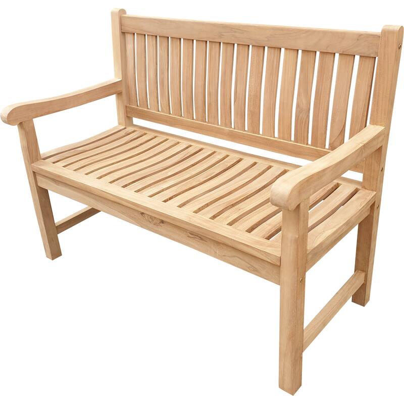 Seven Seas Teak San Juan Teak Wood Outdoor Patio Bench, 4 Foot