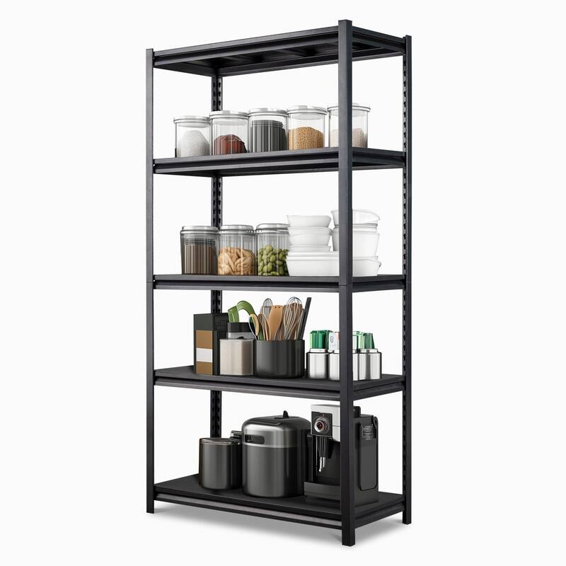 72" H 5-Tier Adjustable Garage Shelves Heavy Duty Storage Unit