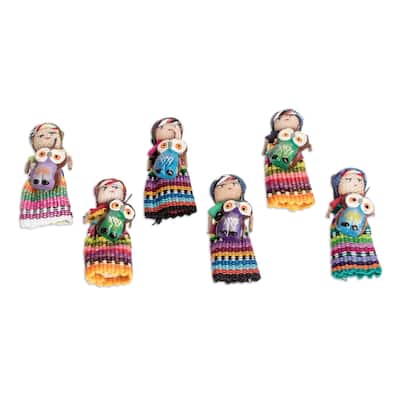 Novica Handmade Sharing Wisdom Cotton Decorative Dolls (Set Of 6)