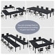 preview thumbnail 10 of 36, 13FT Large Rectangle Conference Meeting Seminar Table for 12-16 Person (Set of 4)