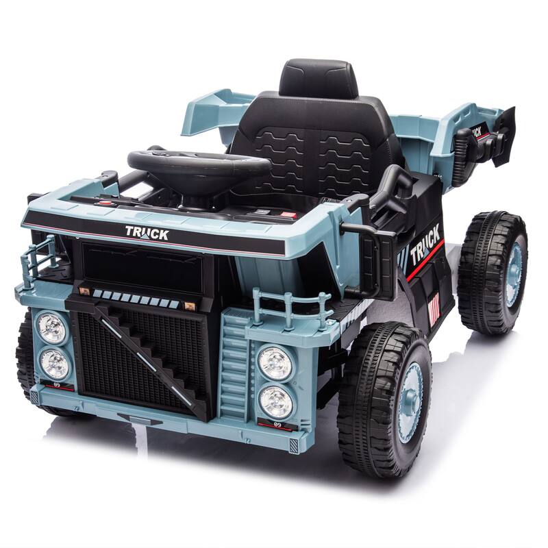 12V Kids Ride On Dump Truck W/Parents Control,2wd,Rear-Wheel Suspension,Electric Dump Bed And Extra Shovel,For Kids 3-5