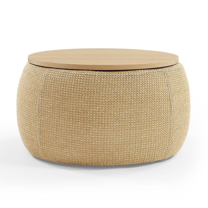 Round Storage Ottoman