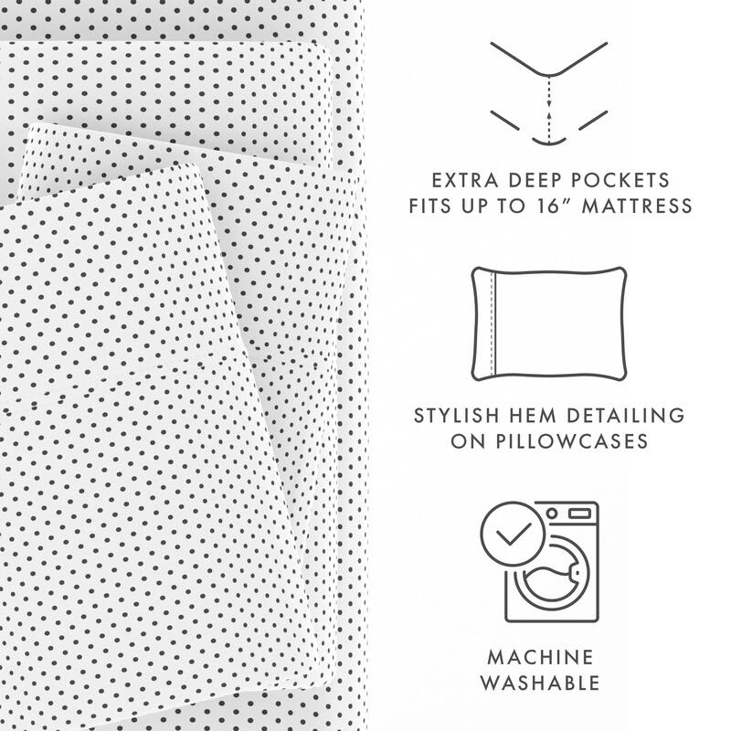 Becky Cameron Ultra-soft Printed 4-pc. Deep Pocket Bedsheet Set