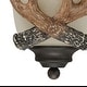 preview thumbnail 8 of 9, Yoho 1 Light Bronze Rustic Antler Flush Wall Sconce Cream Glass - 9-in W x 10-in H x 5.5-in D