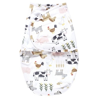 Hudson Baby Infant Boy Plush Faux Fur Swaddle Wrap, Cute Farm, 0-3 Months - Cute Farm - 0-3 Months