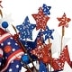 preview thumbnail 4 of 7, Stars and Stripes Glittered Patriotic Artificial Twig Wreath - 24"