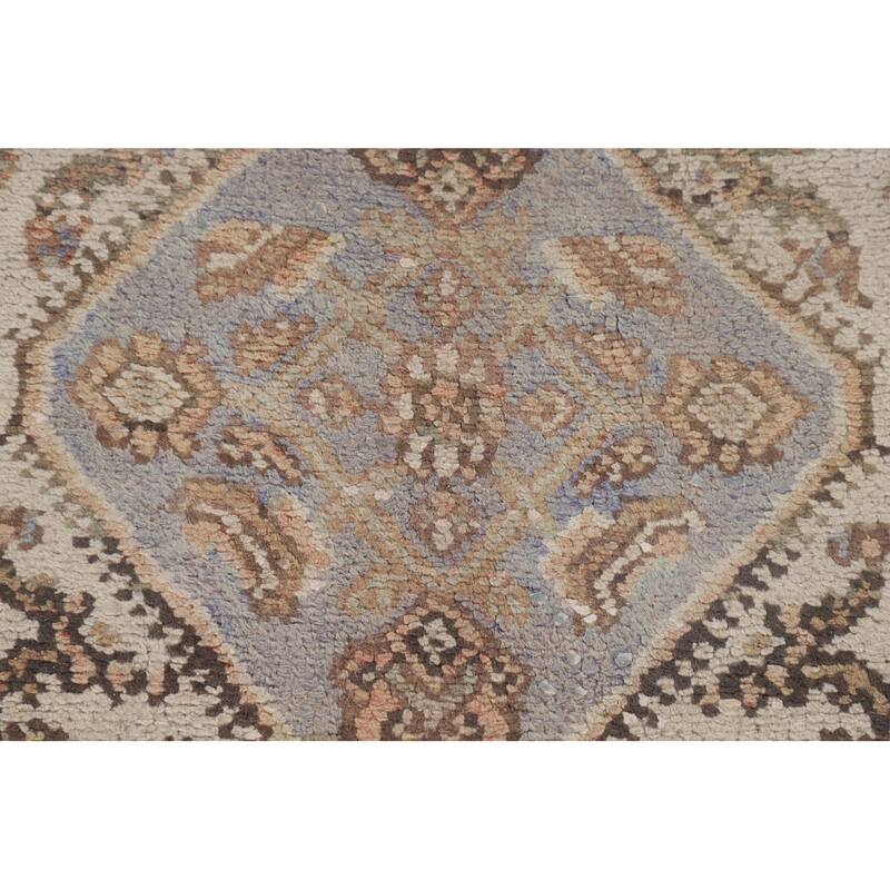 Traditional Hamedan Persian Vintage Rug Hand-Knotted Wool Carpet - 6'7"x 10'0"
