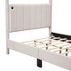preview thumbnail 8 of 10, Canvas-upholstered Canopy Bed - Platform Wingback Bed Frame with USB, Type-C Ports Headboard, 4 Canopy Columns, 2 Sides Pocket