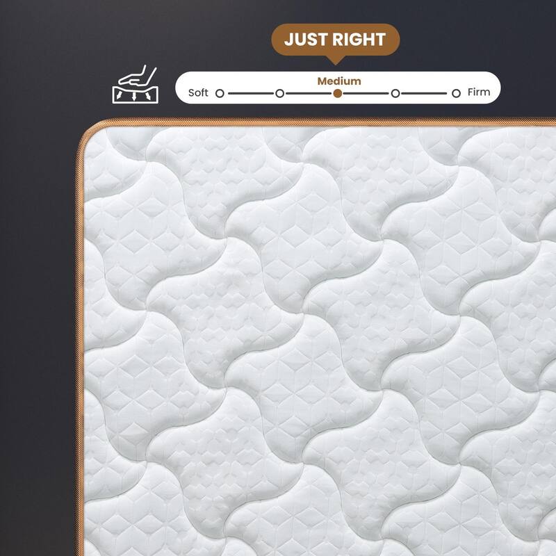 10" Twin Plush Hybrid Mattresses with Encased Coils&Gel Memory Foam,Fiberglass-Free,Motion Isolation-Edge Support