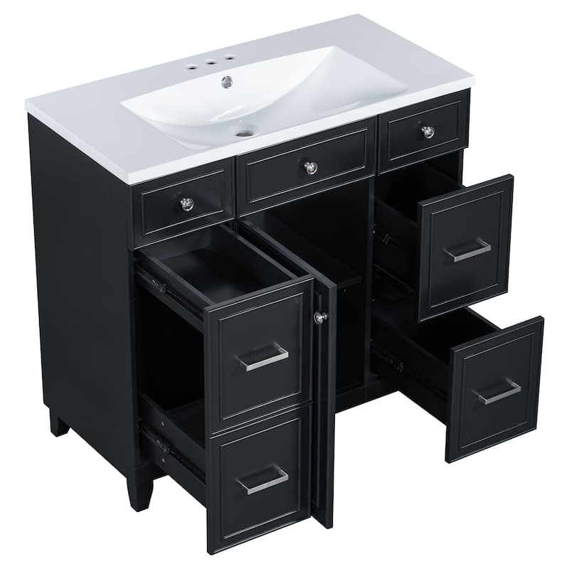 GDFStudio - Zyra Wood 36" Bathroom Vanity