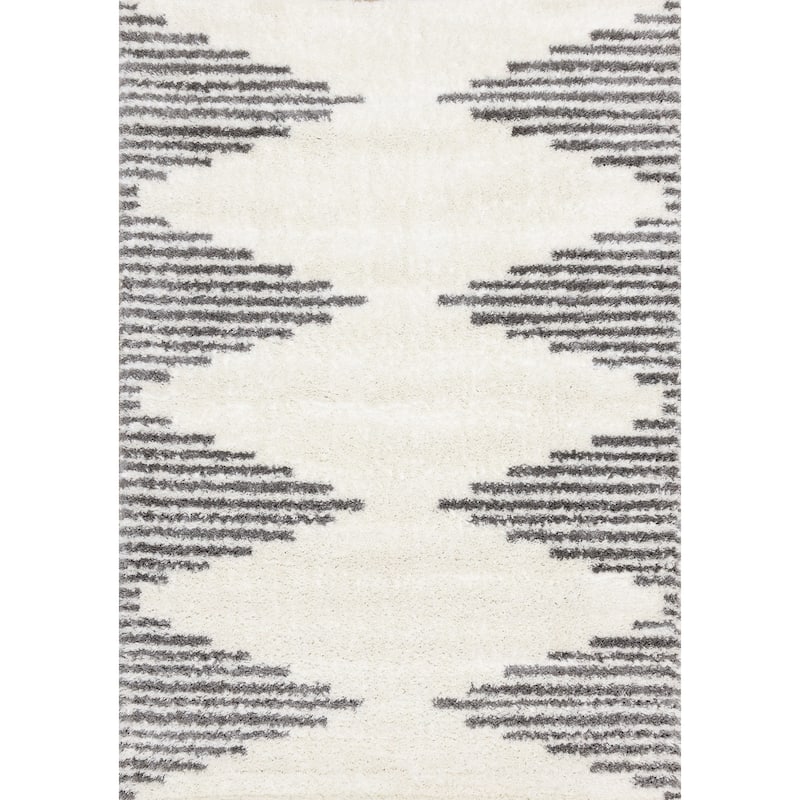 HomeRoots Geometric Modern Rectangle Area Rug - 5' X 8'