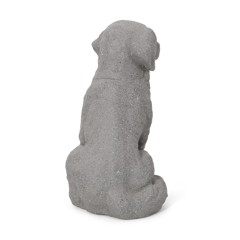 Bluffton Outdoor Cast Stone Outdoor Dog Garden Statue by Christopher Knight Home