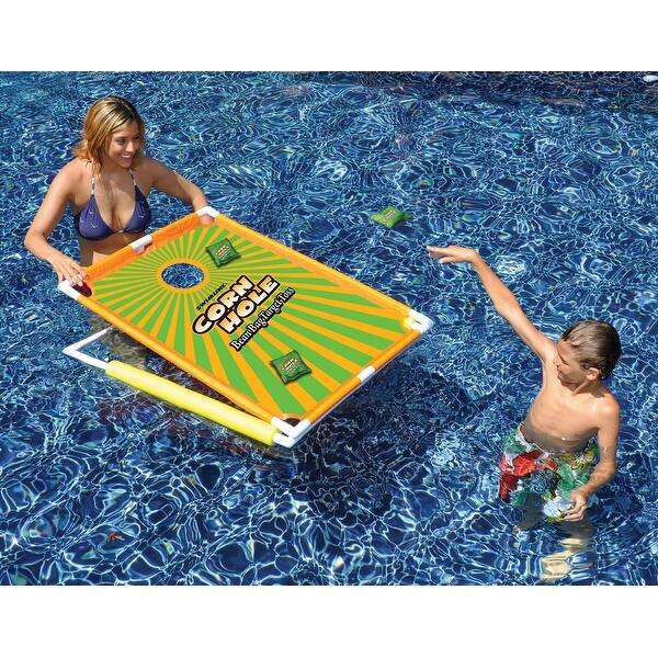 Shop 36 Orange And Green Water Sports Floating Corn Hole Bean Bag Target Toss Swimming Pool Game Overstock 16550664
