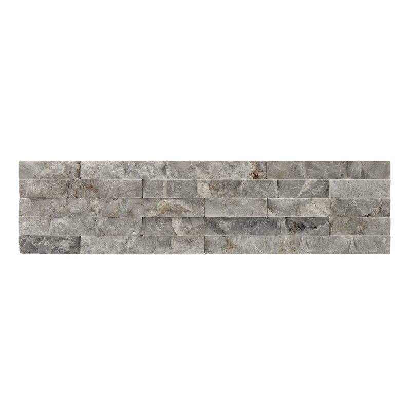 Slender Strip 3 in. x 12 in. Panel and 3 in. x 12 in. Corner Marble Wall Tile