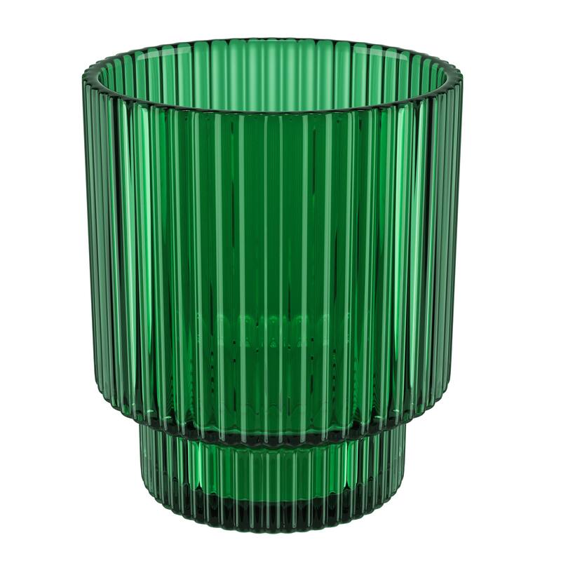 American Atelier Vintage Art Deco Fluted Drinking Glasses Set of 4