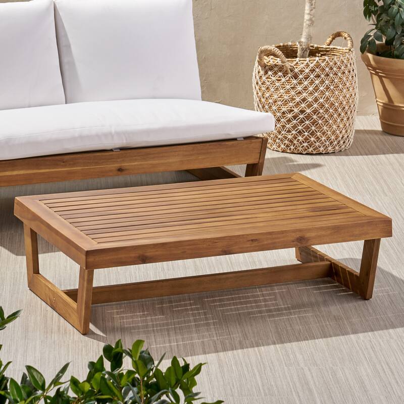 Sherwood Outdoor Acacia Wood Coffee Table by Christopher Knight Home