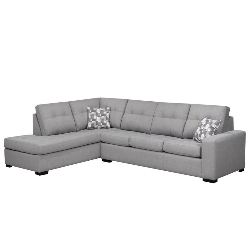 Randi Fabric Tufted Sectional Chaise Sofa