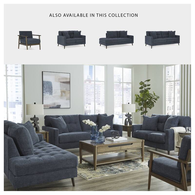 Signature Design by Ashley Bixler Blue/Brown Accent Chair - 25"W x 31"D x 34"H