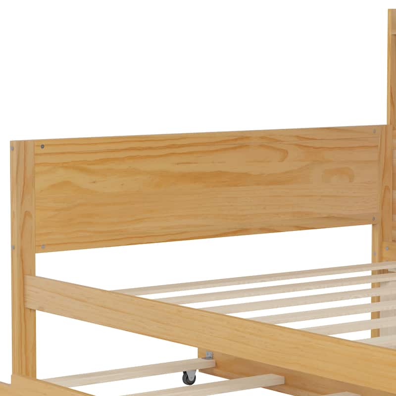 Wooden Twin Size Daybed with Storage Shelves