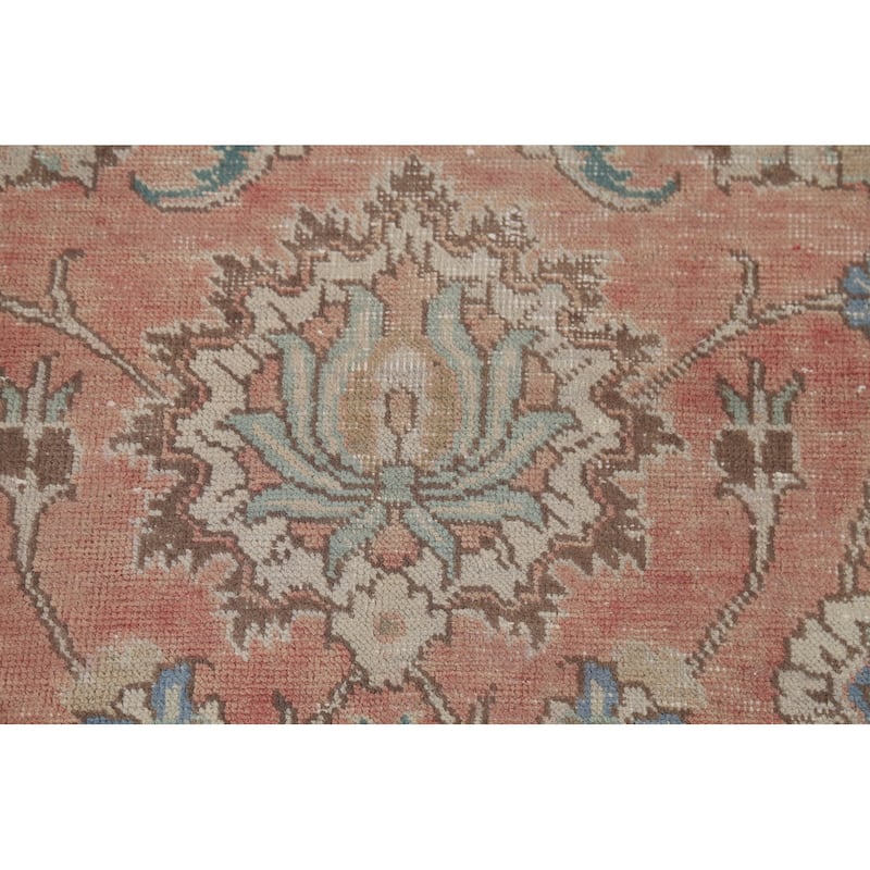Traditional Tabriz Persian Vintage Rug Handmade Oriental Wool Carpet - 7'4"x 10'7"