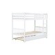 preview thumbnail 24 of 30, Twin Over Twin Rubber Wood Bunk Bed with Trundle, Convertible into Two Twin Beds with Ladder, Guardrails, Espresso