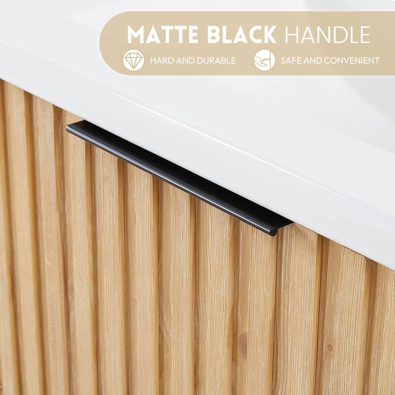Manila Floating Bath Vanity with Ceramic Basin Top without Mirror