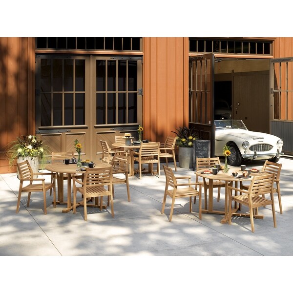 Oxford Garden Oxford 5 Piece Natural Dining Table Set with Mera