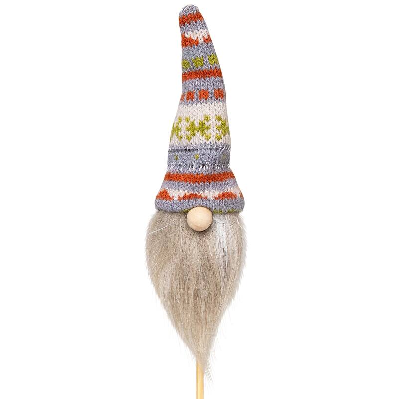 Gnome with Nordic Hat Christmas Picks - 11.25" - Set of 3
