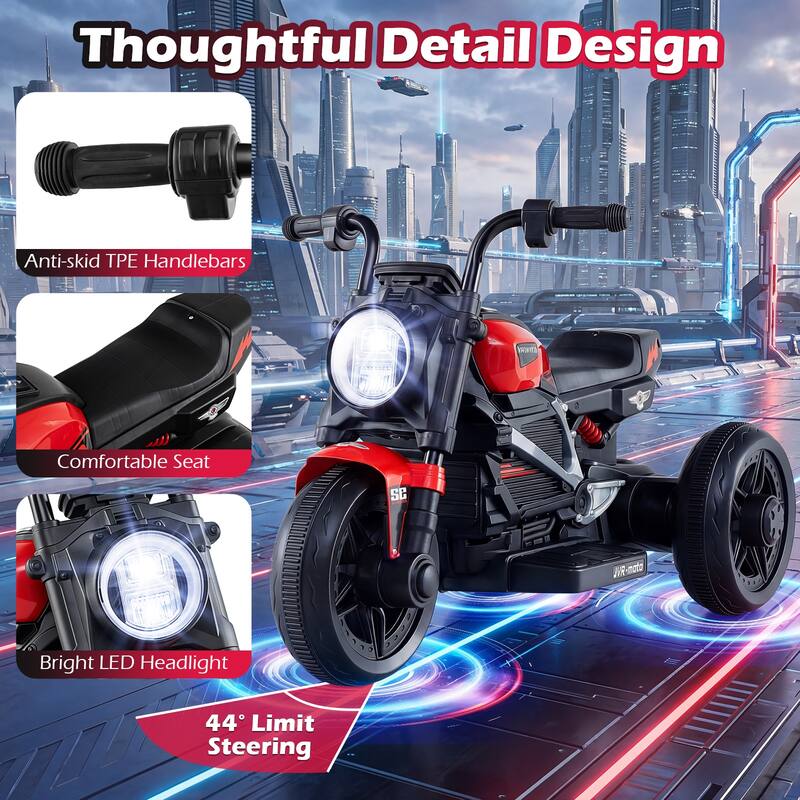 Gymax 6V Kids Motorcycle w/Song Story LED Headlights Accelerator