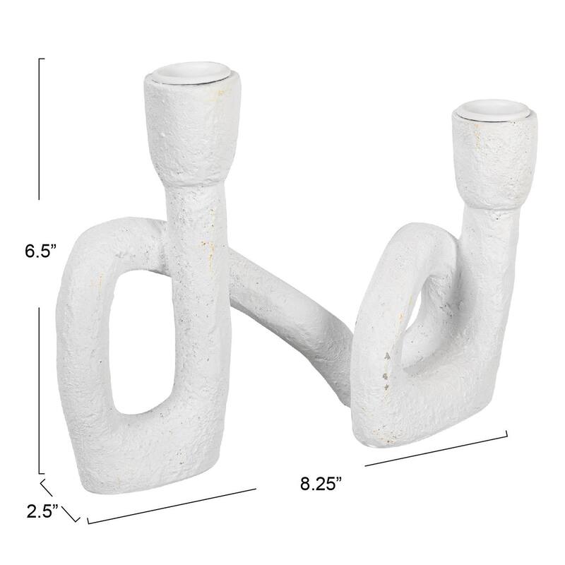 Decorative Resin Double Taper Candle Holder