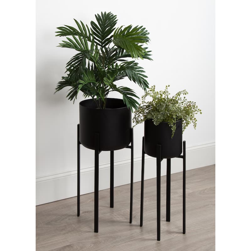Kate and Laurel Gabi Metal Standing Planters, 2 Piece Set - 2 pc set