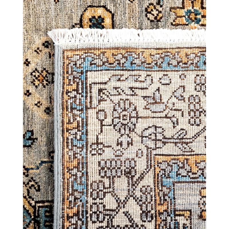 Serapi One-of-a-Kind Hand-Knotted Area Rug - Gray, 3' 10" x 6' 2" - 3' 10" x 6' 2"