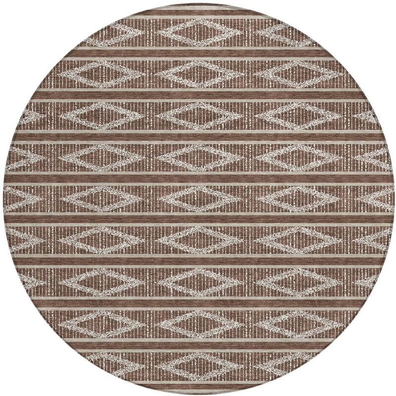 HomeRoots Geometric Transitional Rectangle Outdoor Rug