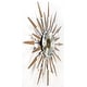 preview thumbnail 3 of 5, Satellite Starburst Mid-Century Modern Large 23 inch Wall Clock by Infinity Instruments - 23 x 2 x 23