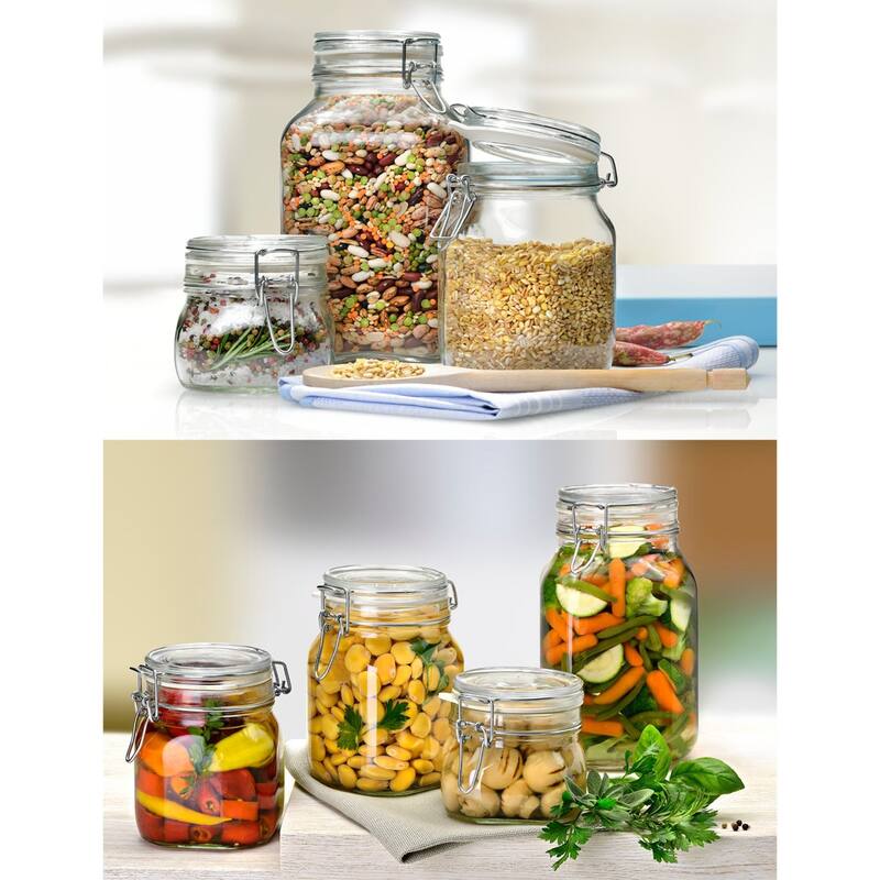 Bormioli Rocco Set of 6 Fido Jars