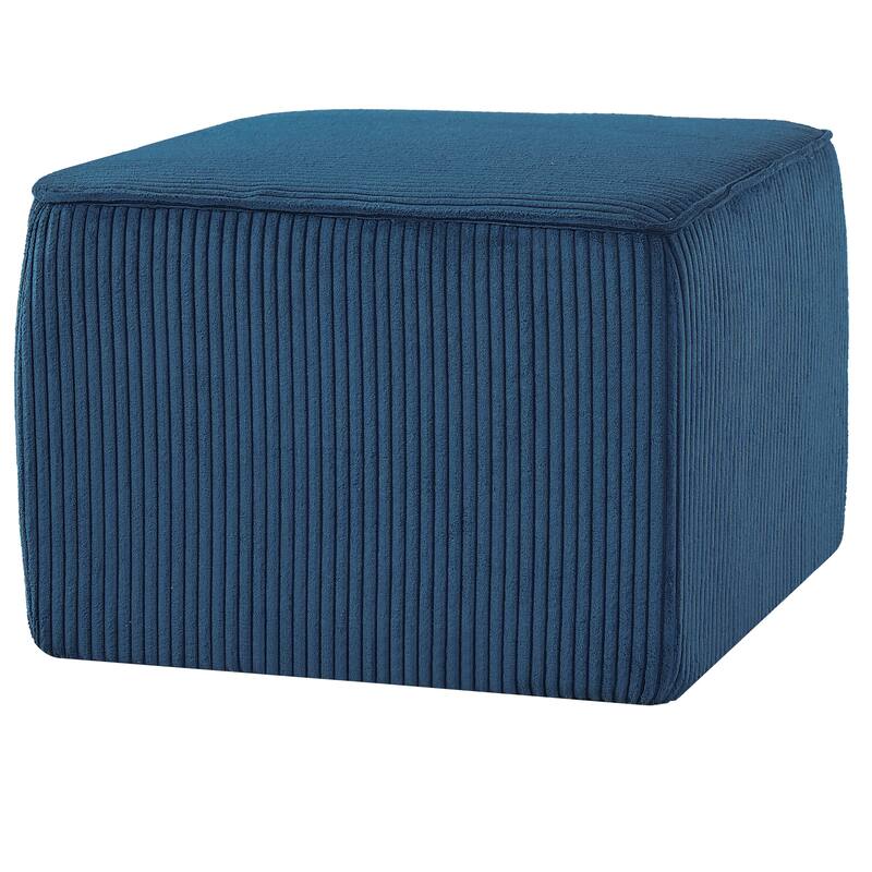 Christopher Knight Home - Mid-Century Modern Upholstered Corduroy Ottoman with Pocket Coil Comfort