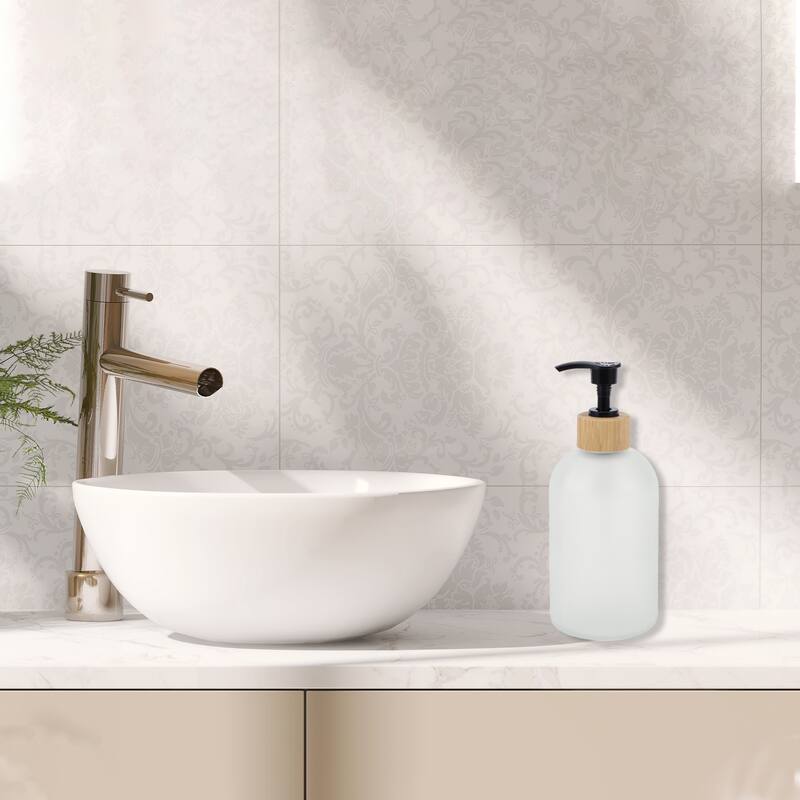 Cylindrical Classic Soap Pump Dispenser for Bathroom Hotel 400ml 1 Pcs - White